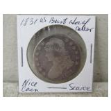 1831 US Bust Half Dollar, (Nice & Scarce)