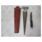 Craftsman 4 1/2in. Blade Knife &Knapp Saw w/Sheath
