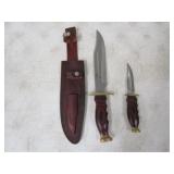 8 1/2 & 4in. Blade Knives w/Sheath