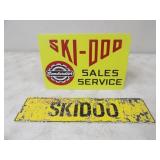 Ski doo Tin Sign 15.75x4 & Ski doo Sales Service