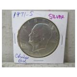 1971-S 40% Silver Eisenhower Dollar, Choice BU