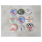 9-Vintage Snowmobile Race Buttons