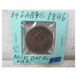 1846-Large Cent Med. Date