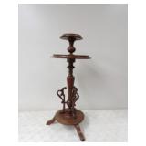 Walnut Lamp/Plant/Phone Stand 36.5in. T