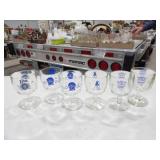 1-Miller Lite Goblet, 2-Pabst Blue Ribbon Goblets&