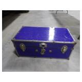 Blue Trunk (Missing Handle) 30inWx13inDx15.5inT