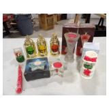4 Avon Candles, 1 Candlestick, 1 Cologne &
