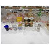 3 Miller Lite Glasses, 1-Schlitz Glass, &