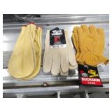 2 Pairs Gloves & 1 Pair Mittens (Leather)