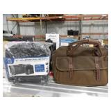 Brown Faux Leather Weekender Bag & NIB-32in.