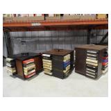 Approx. 92 8-Track Tapes in 3 Storage Containers