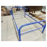 Blue Bed Frame 41.5inWx76inL, Headboard is 35inT