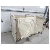 Canvas Bin on Wheels 62inWx28inDx40inT,