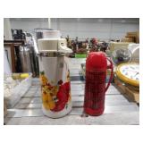 Red Plaid Alladin Coffee Thermos, &