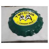 1996 Tow Dogs Brew Tin Sign 22in. Round Dia.