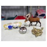 Paul Bunyan Coffee Mug Set, Moose Figurine, &