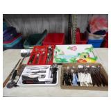 Assorted Silverware & Kitchen Utensils/Tools, &