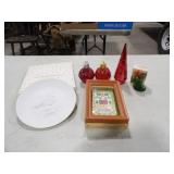 Avon 1985 Christmas Plate, 3 Avon Bubblebaths,