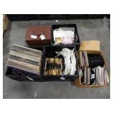 Approx. 611 Various Size Records w/3 Milk Crates,