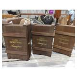 3-Baron Armagnac Wood Boxes,
