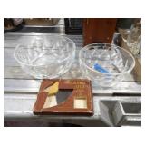 2-Pyrex Ovenware Teardrop Pattern Glass Dishes &