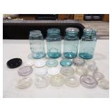 1-Swayzees Mason Jar, 3-McDonald Mason Jars,