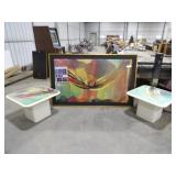 Shanti by Elba Alvavez 38T x 60W w/2-End Tables