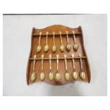 13pc. Presidental Spoon Set w/Display Holder,