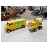 Tonka Cement Mixer Truck & Metal Yellow Van