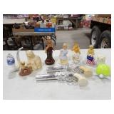 Avon Candle, 2 Pomanders, 4 Empty Colognes, &