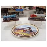 American Express Train Tray Lithograph, &