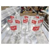 5 Schlitz Beer Goblets