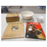 2-Cat Books by Gladys Emerson Cook, Glass Bowl
