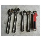 4-Craftsman Adj Wrenches & B&D Auto Wrench