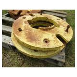 2-John Deere Rear Wheel Weights