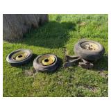 2-JD 6 Hole Implement 15in. Rims Tires Bad &5 Hole