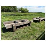 2-38x10ft.L x 28in. H Wood Feed Bunks