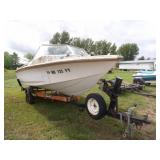 Larson Lapline 17ft Boat w/Single Fulton Trailer,