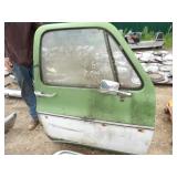 Green & White Door w/Glass