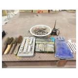 Various Size Bits, Wrenches, Wire Brushes, &