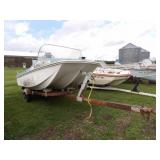 Pipestone 14ft Boat w/Single Axle Roller Trailer,