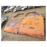 Orange Pair of Doors, 1 has Window