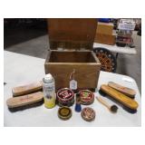 Shoe Shine Box, Shoe Shine, Brushes
