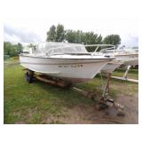 Teleflex 17ft 6in. Boat w/Spartan Single Trailer,