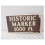 South Dakota 'Historic Marker 1000ft' Heavy Sign,