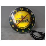 1991 O'Douls Light Up Clock, 14inDia, Works