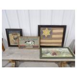 4pc Farmhouse Wall Art