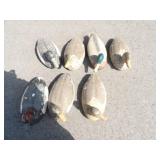 7-Foam/Cork Duck Decoys