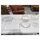3-Pyrex Baking Dishes, Pie Dish, &