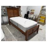 Linak Power Adj. Bed Frame w/Twin SZ Restonic Blue